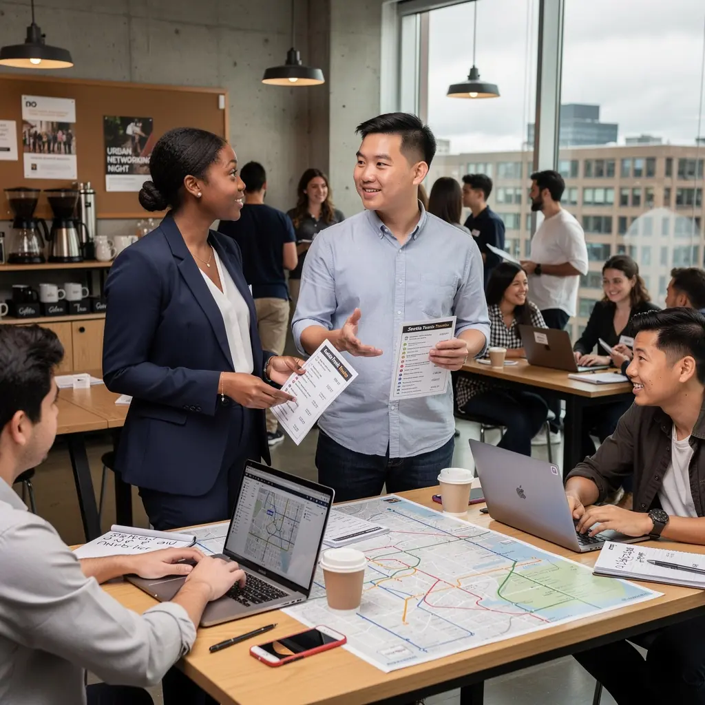 Osoba korzystająca z biletomatu w celu zakupu biletu na transport publiczny.